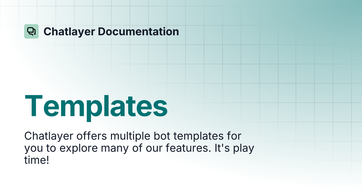 Templates | Chatlayer Documentation