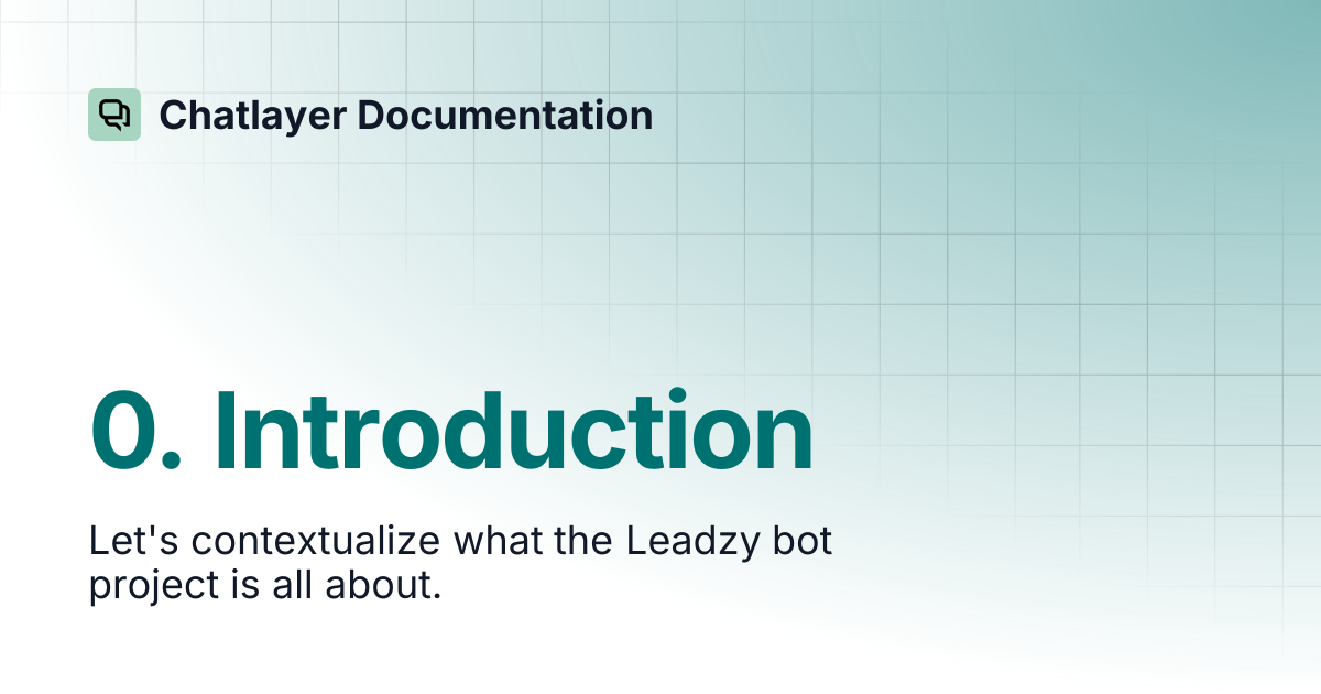 0. Introduction | Chatlayer Documentation