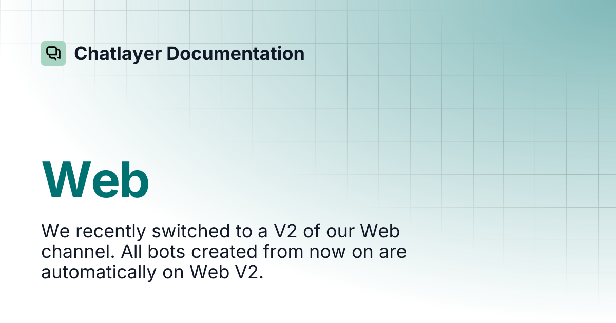 Web | Chatlayer Documentation